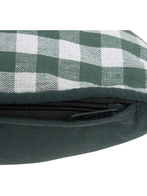 Coussin motif vichy en coton GROOVE - Kiabi