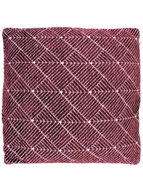 Coussin motifs géométriques bordeaux 40cm - Kiabi