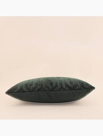 Coussin motifs géométriques verts 30x50cm
