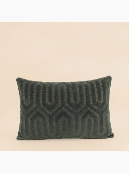 Coussin motifs géométriques verts 30x50cm - Kiabi