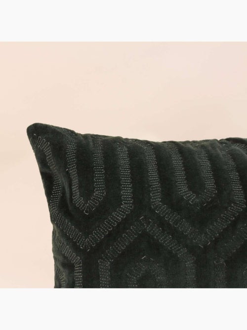 Coussin motifs géométriques verts 30x50cm - Kiabi