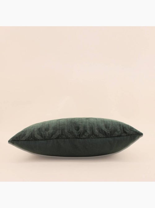 Coussin motifs géométriques verts 30x50cm - Kiabi