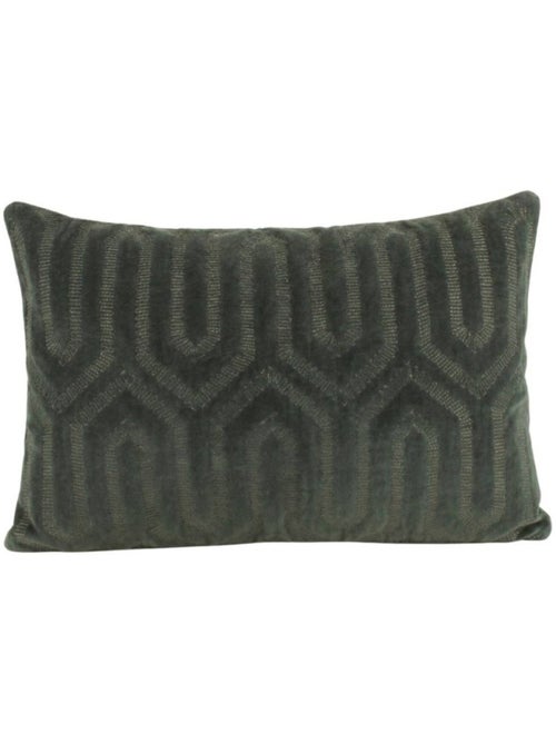 Coussin motifs géométriques verts 30x50cm - Kiabi