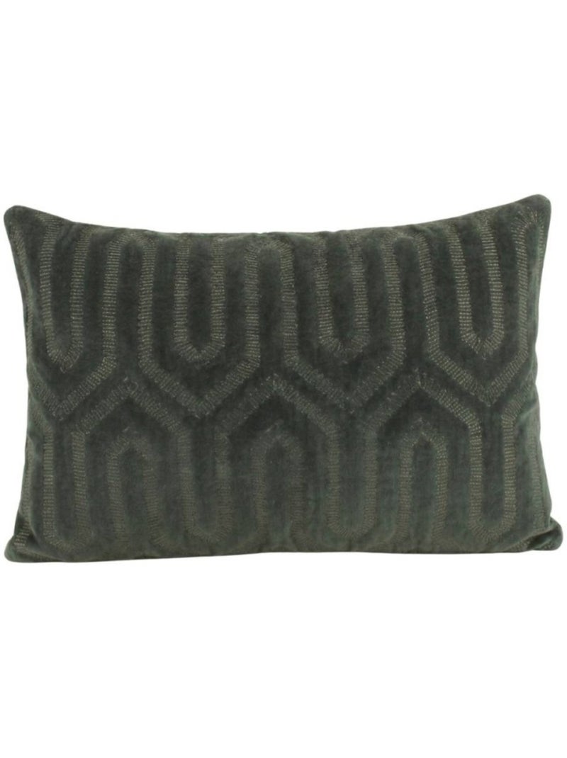 Coussin motifs géométriques verts 30x50cm Vert - Kiabi