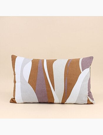 Coussin motifs organiques colorés 30x50cm