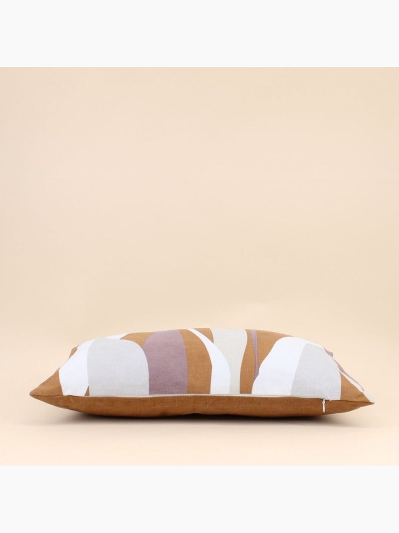 Coussin motifs organiques colorés 30x50cm Orange - Kiabi