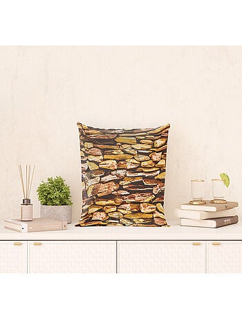 Coussin mur de pierre- 45 cm x 45 cm
