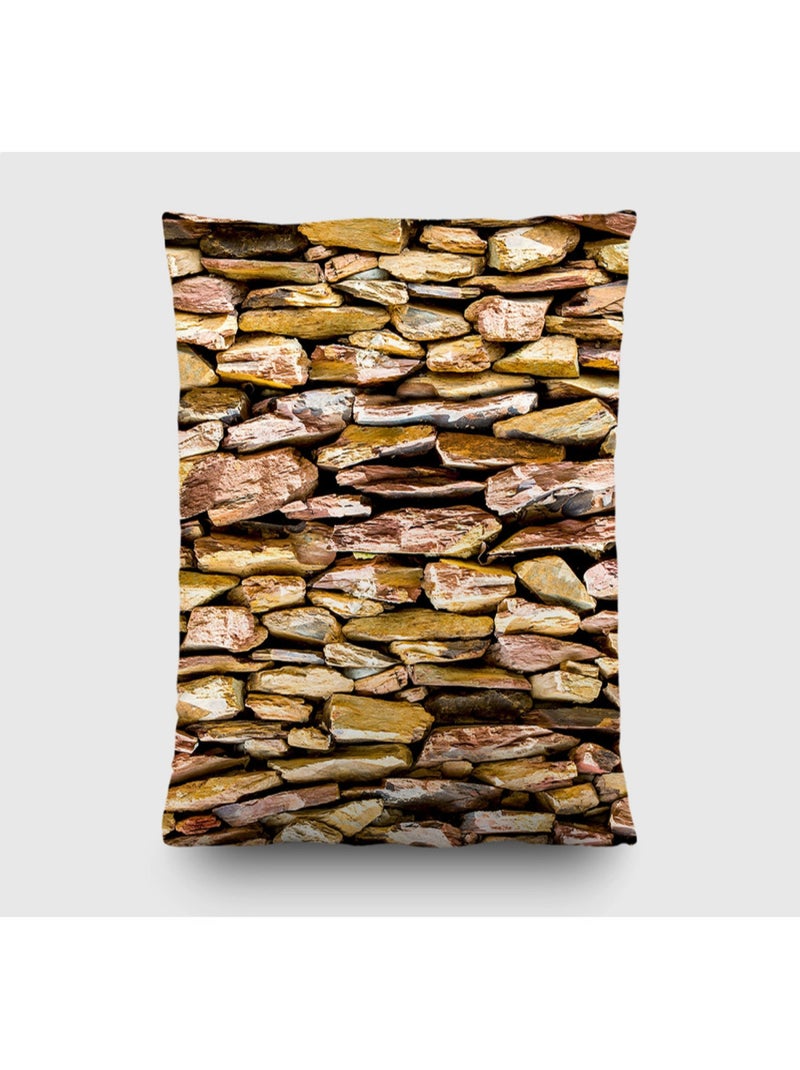 Coussin mur de pierre- 45 cm x 45 cm Multicolore - Kiabi