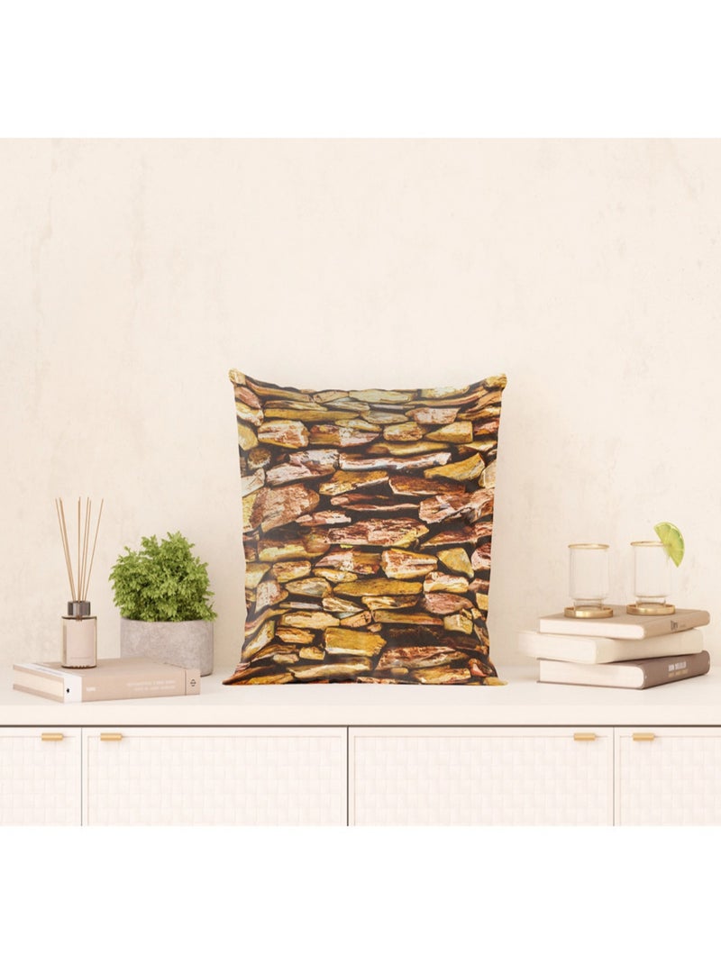 Coussin mur de pierre- 45 cm x 45 cm Multicolore - Kiabi