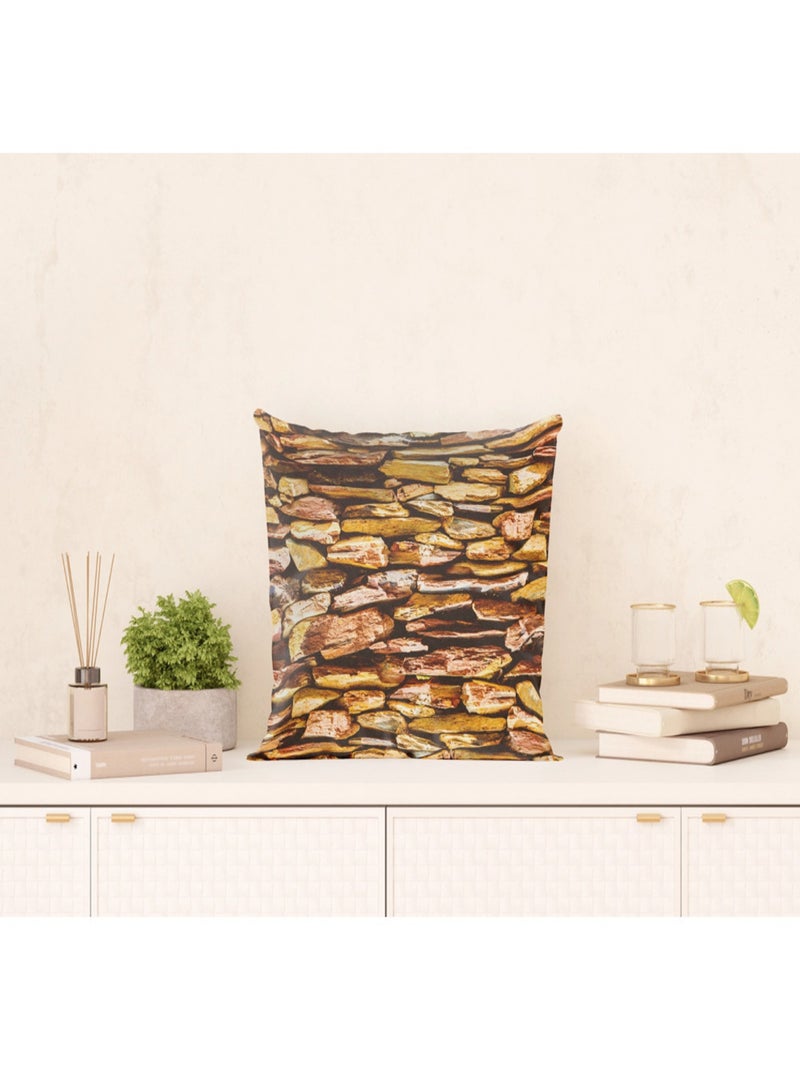 Coussin mur de pierre- 45 cm x 45 cm Multicolore - Kiabi