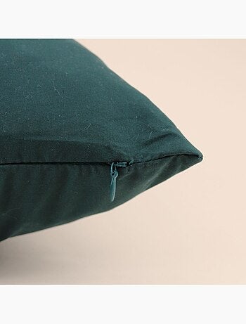 Coussin noir motif fleur doré 45x45cm