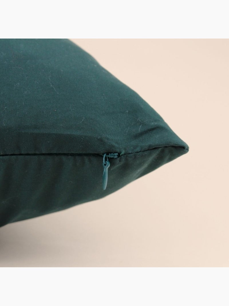Coussin noir motif fleur doré 45x45cm Vert - Kiabi