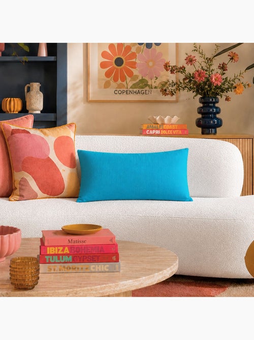Coussin non déhoussable en coton uni - Kiabi