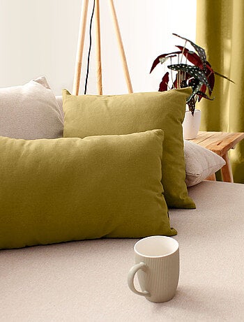 Coussin non déhoussable en coton uni