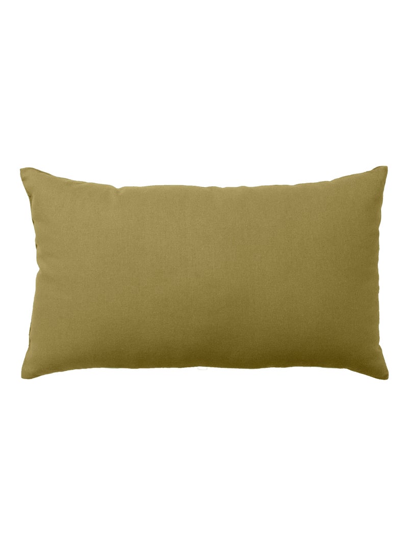 Coussin non déhoussable en coton uni Bronze - Kiabi