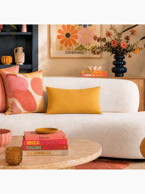 Coussin non déhoussable en coton uni - Kiabi