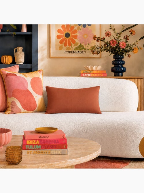 Coussin non déhoussable en coton uni - Kiabi