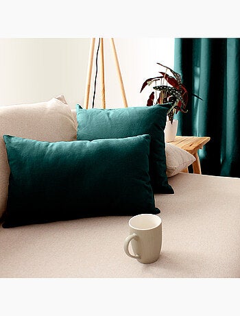 Coussin non déhoussable en coton uni
