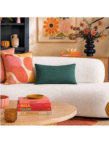 Coussin non déhoussable en coton uni