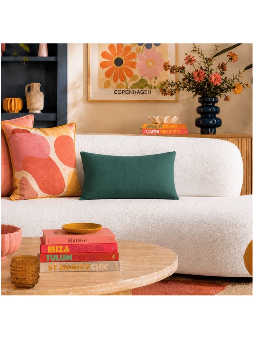 Coussin non déhoussable en coton uni - Kiabi