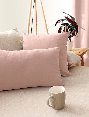 Coussin non déhoussable en coton uni