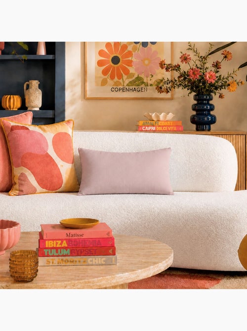Coussin non déhoussable en coton uni - Kiabi