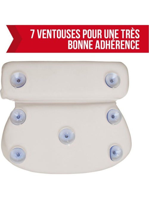 Coussin, oreiller de bain avec ventouses pour baignoire, Spa, Jacuzzi - Vivezen - Kiabi Coussin, oreiller de bain avec ventouses pour baignoire, Spa, Jacuzzi - Vivezen - Kiabi