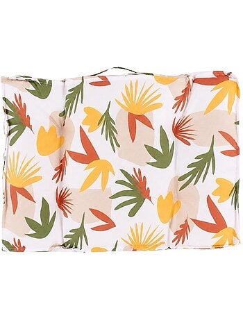 Coussin outdoor déperlant & anti-uv imprimé fleurs coloré 40x60cm