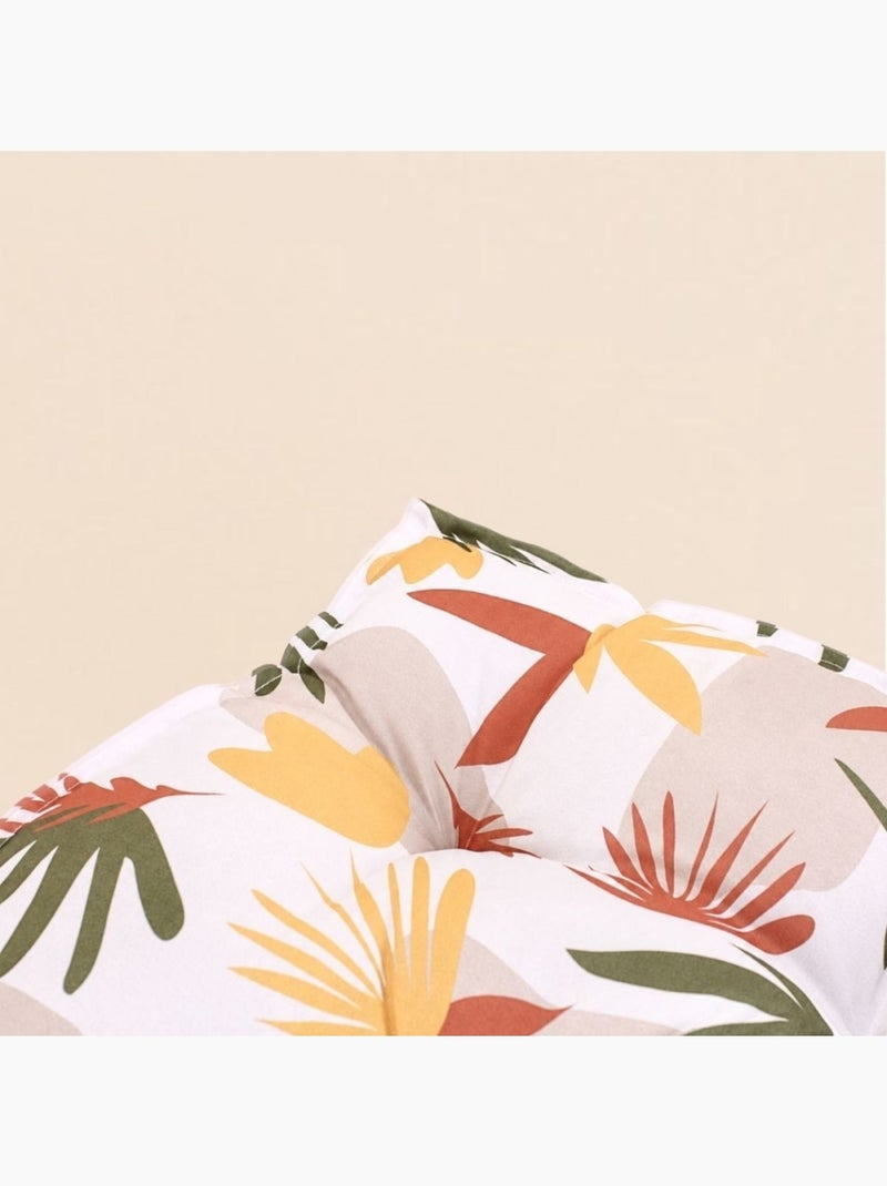 Coussin outdoor déperlant & anti-uv imprimé fleurs coloré 40x60cm Jaune - Kiabi