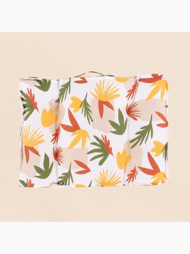 Coussin outdoor déperlant & anti-uv imprimé fleurs coloré 40x60cm Jaune - Kiabi
