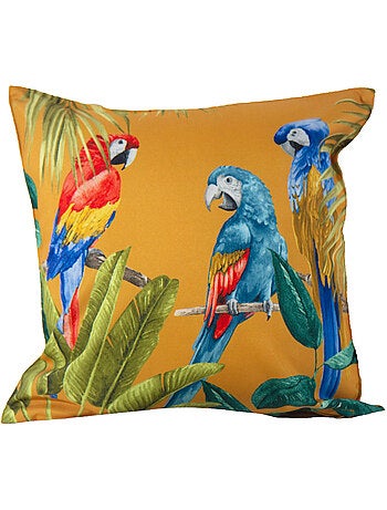 Coussin outdoor imprimé perroquets