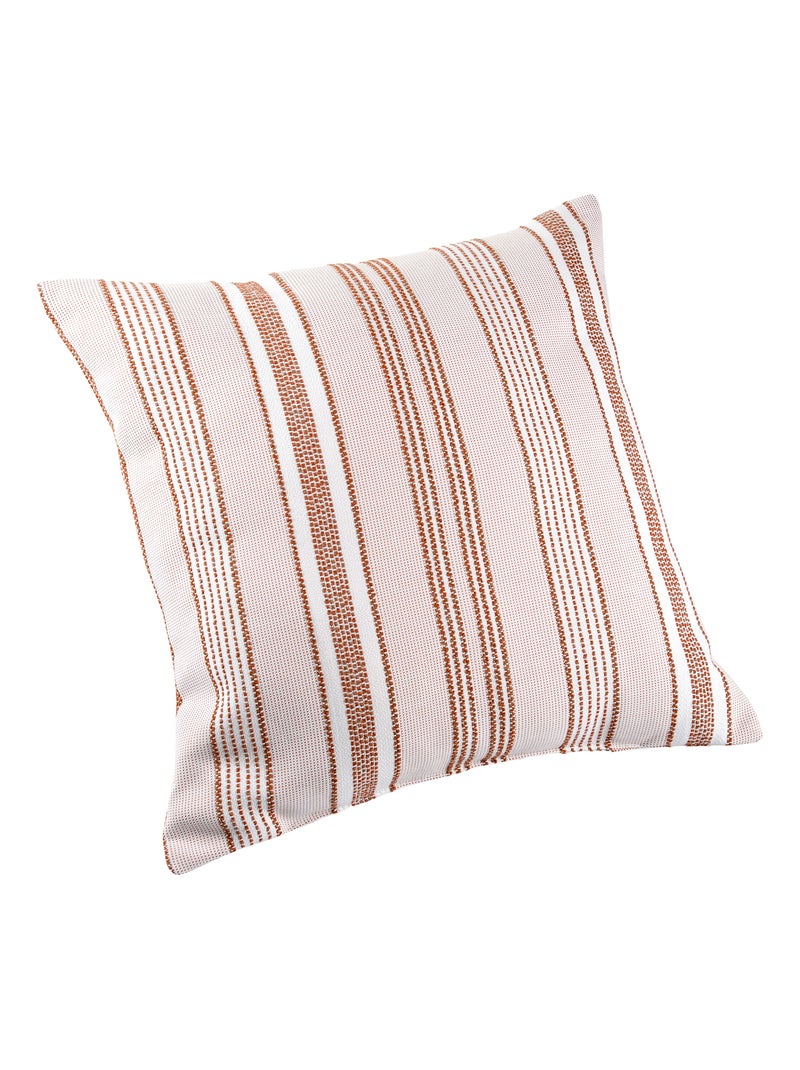 Coussin outdoor rayé déperlant Orange - Kiabi