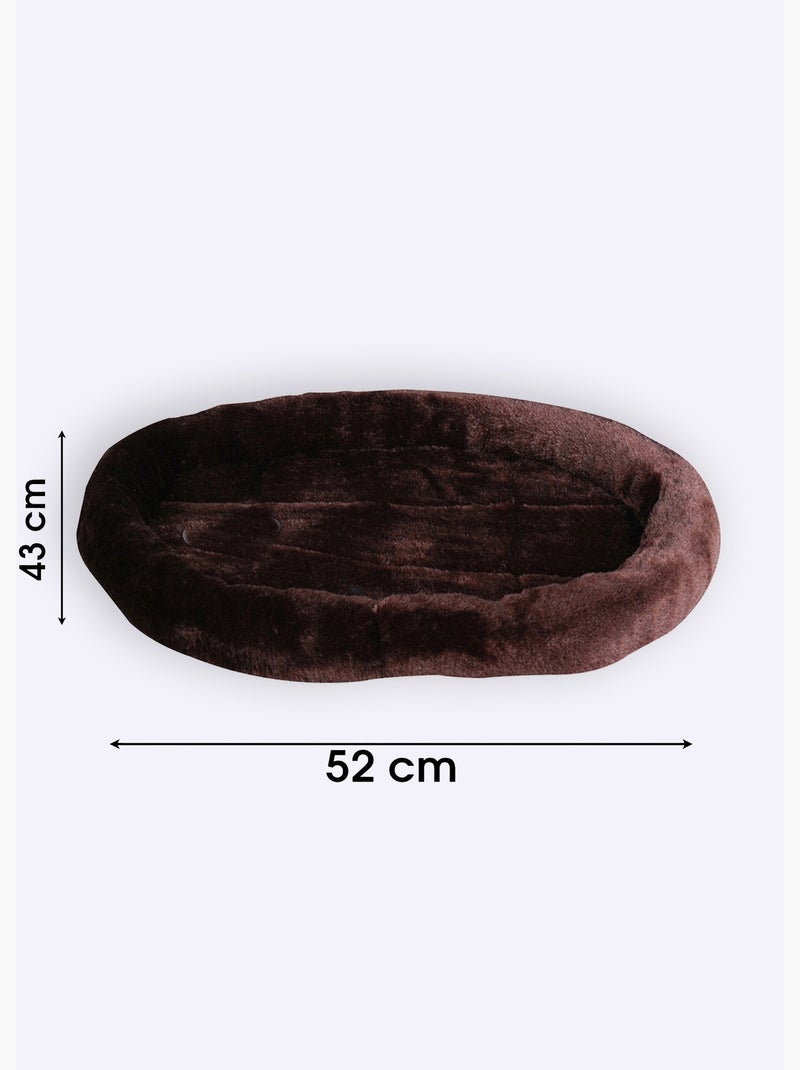 Coussin ovale tout doux pour animaux Marron - Kiabi