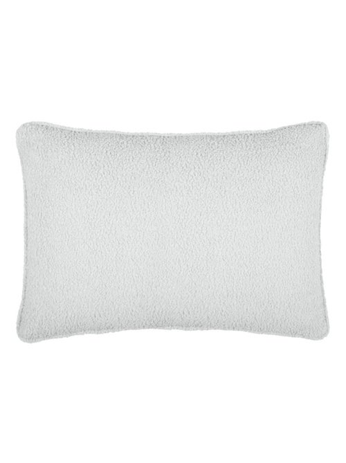 Coussin Paddou Écru – 40 x 60 cm – Effet bouclette - Kiabi