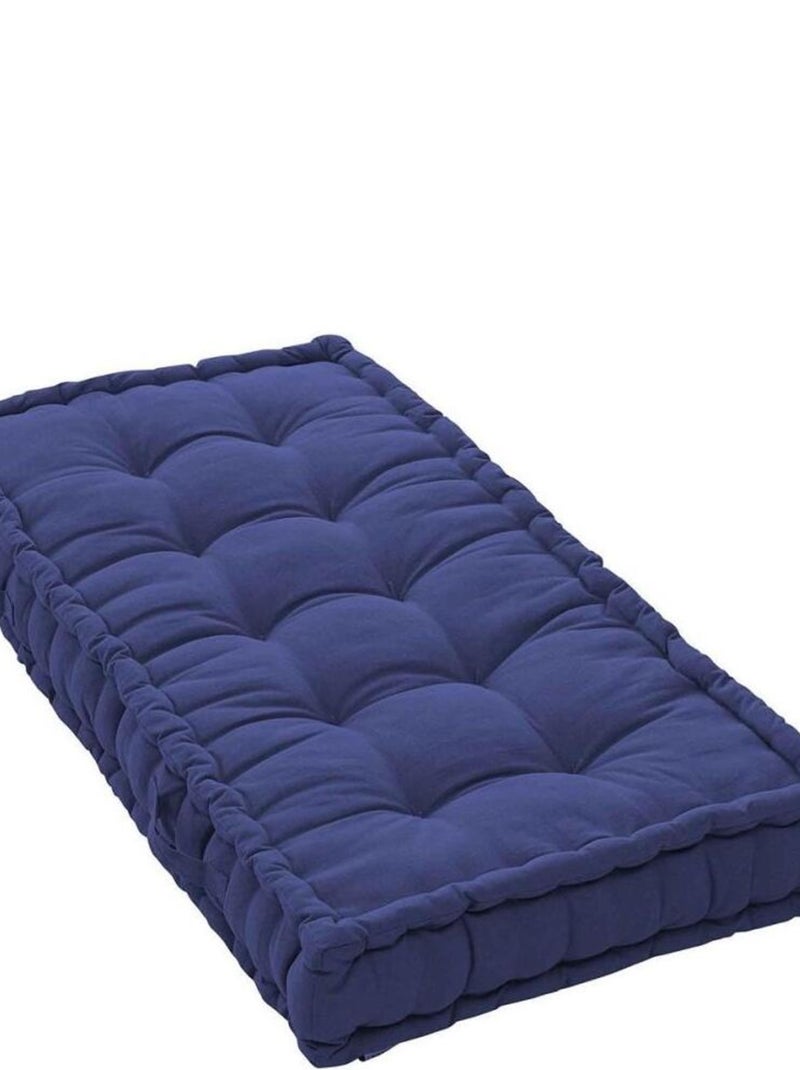 Coussin palette 60x120 cm uni Paletis marine coton Bleu - Kiabi