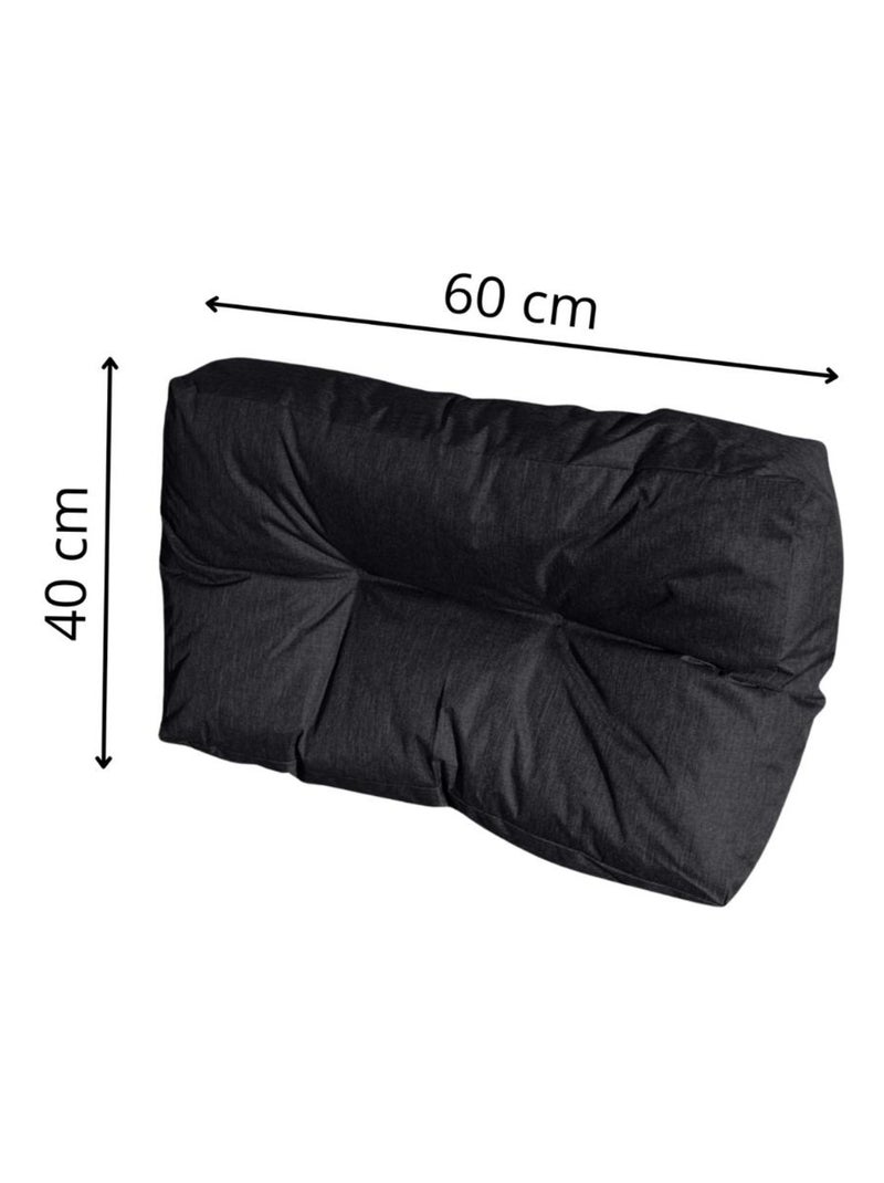 Coussin palette angle en polyester - Bananair Noir - Kiabi