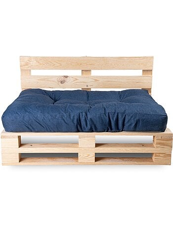Coussin palette assise en polyester 120x80x15 cm