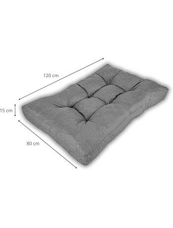 Coussin palette assise en polyester 120x80x15 cm