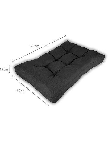Coussin palette assise en polyester 120x80x15 cm