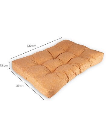 Coussin palette assise en polyester 120x80x15 cm