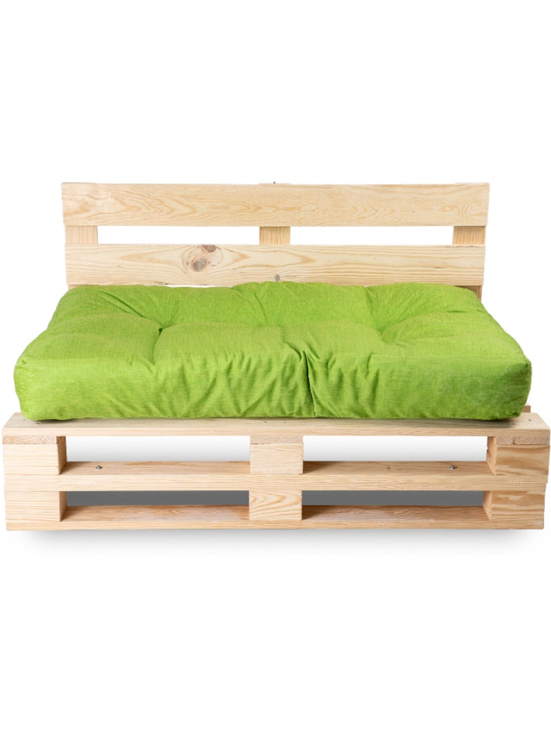 Coussin palette assise en polyester 120x80x15 cm Vert - Kiabi