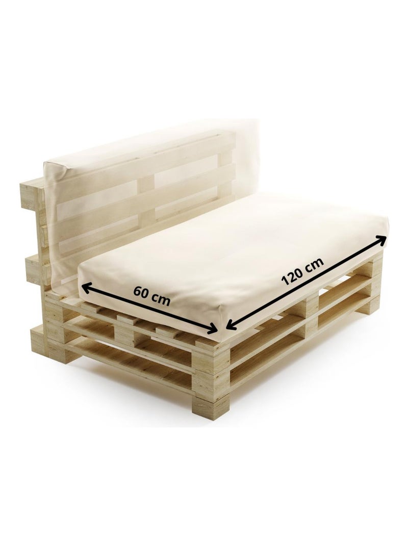 Coussin Palette Déhoussable Imperméable 2en1 - Bananair Beige - Kiabi