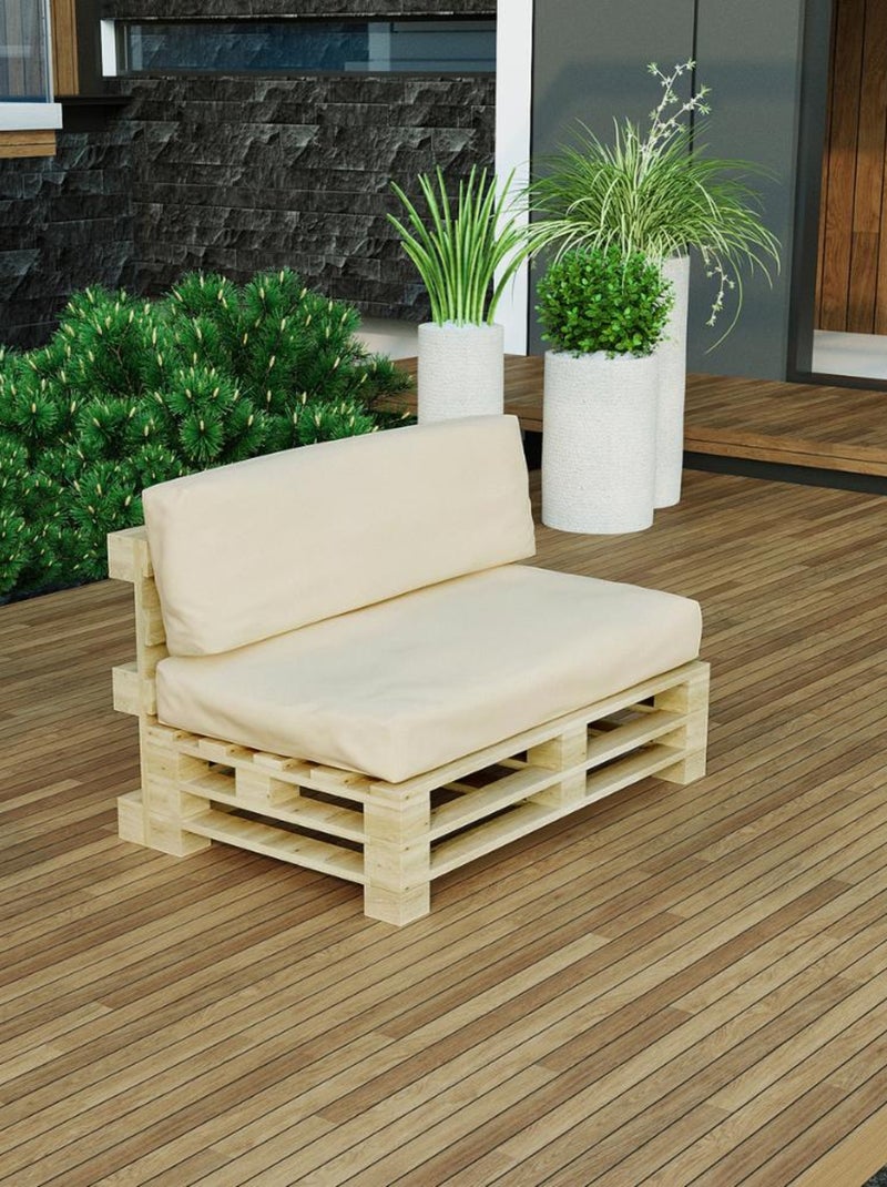 Coussin Palette Déhoussable Imperméable Assise - Bananair Beige - Kiabi