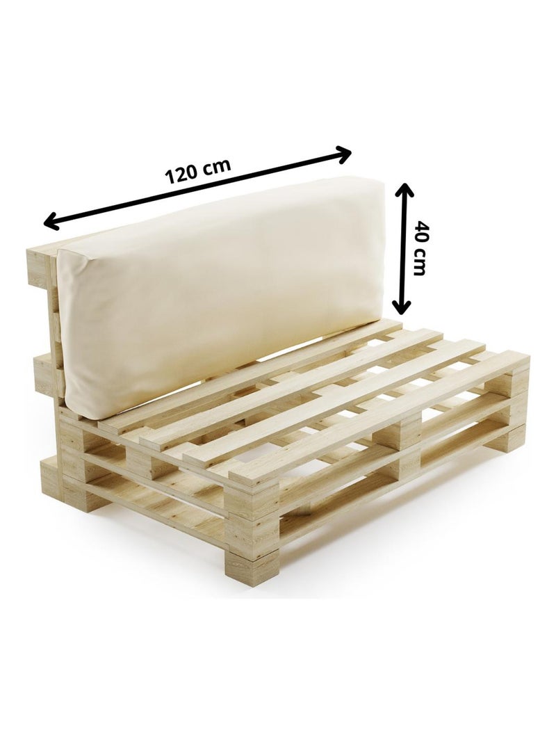 Coussin Palette Déhoussable Imperméable Dossier - Bananair Beige - Kiabi