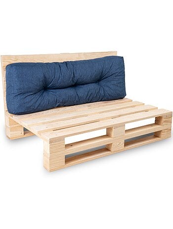 Coussin palette dossier en polyester 120x40x15 cm