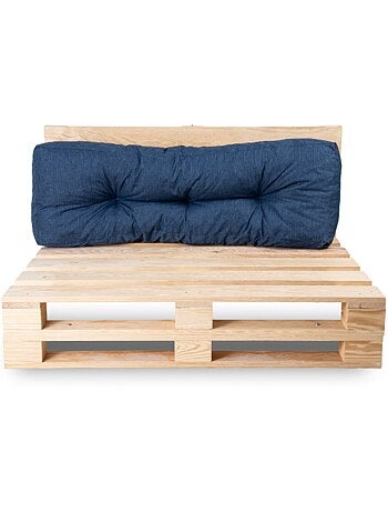 Coussin palette dossier en polyester 120x40x15 cm
