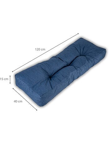 Coussin palette dossier en polyester 120x40x15 cm