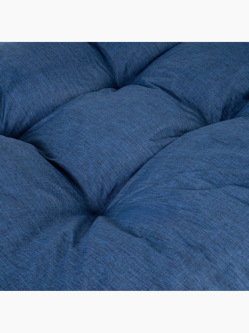 Coussin palette dossier en polyester 120x40x15 cm Bleu - Kiabi