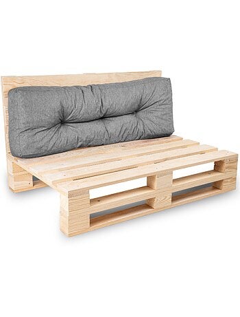 Coussin palette dossier en polyester 120x40x15 cm