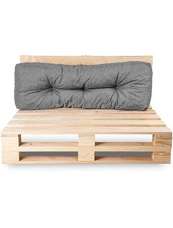 Coussin palette dossier en polyester 120x40x15 cm